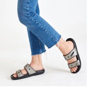 Crocs Classic Glitter II sandals slides metallic men 8 women 10